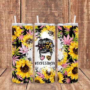#DopestMom - 20oz Skinny Sublimation Tumbler